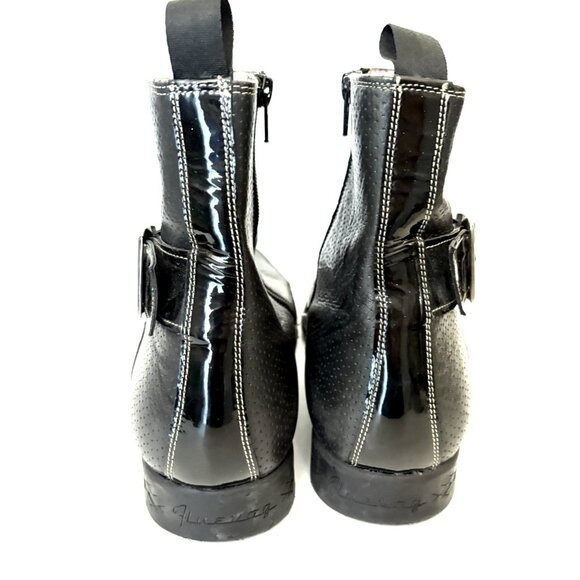 JOHN FLUEVOG Vintage Eastwood Style & Grace Boot Men Size 10 Soft Black Leather - Picture 10 of 13